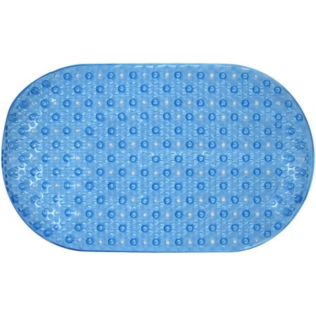 AquaTouch Oval Bubble Bath Mat, Blue 15' x 27' - Walmart.com