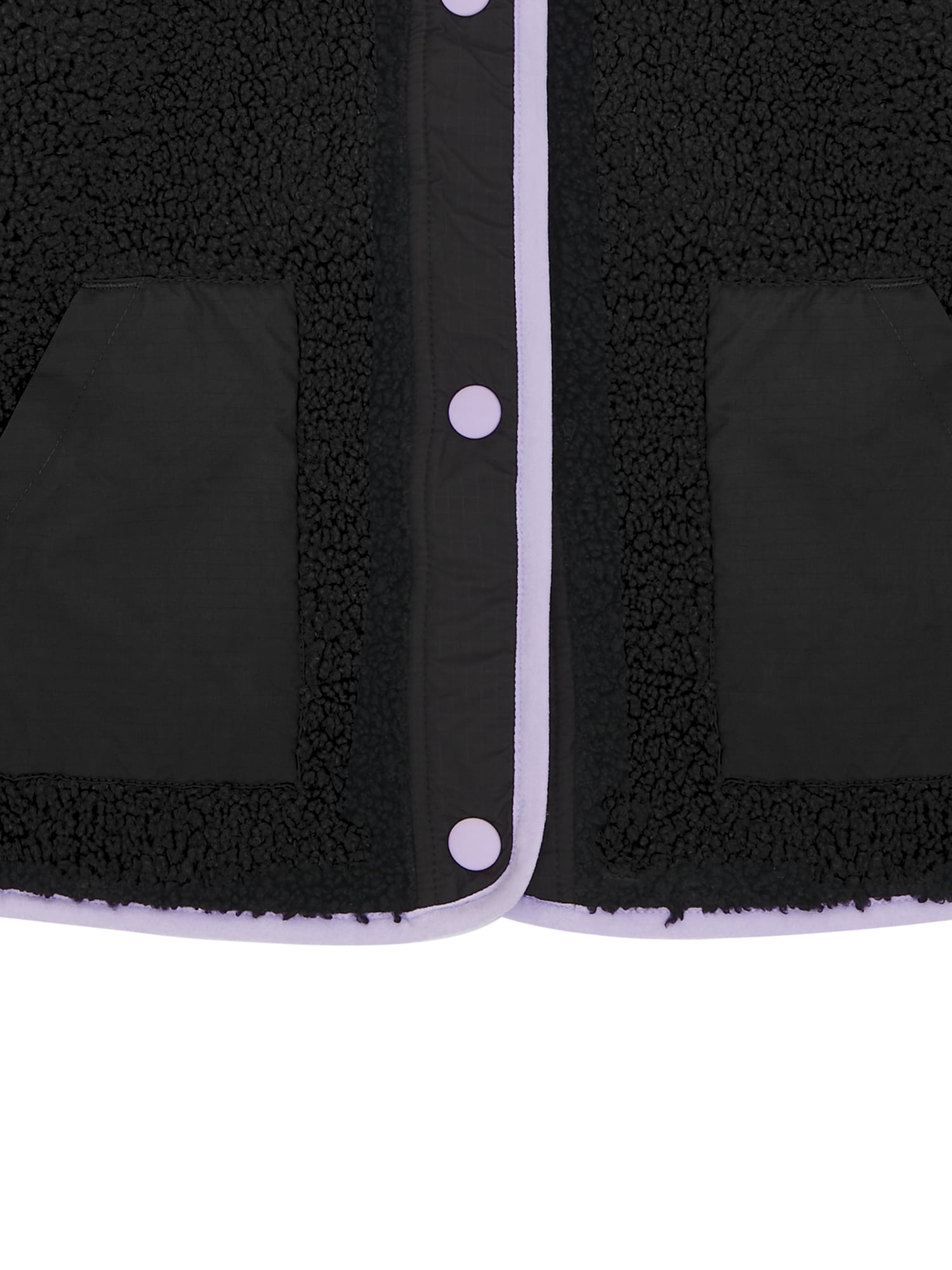 Wonder Nation Big Girls Boucle Mixed Media Jacket, Sizes 4-18