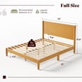 thumbnail image 3 of Merluxy Solid Wood Full Size Bed Frame, Mid Century Modern Bed with Full Panel Headboard, Under-Bed Storage, Natural Wood, 3 of 10