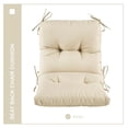 thumbnail image 2 of Outdoor Indoor Seat/Back Chair Tufted Cushion,All-Weather Patio Chair Cushion with Ties,for Patio Furniture,Beige, 2 of 5