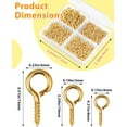 thumbnail image 2 of KAQ 430pcs Small Screw Pins for Jewelry Making & DIY Crafts, Mini Eyelet Screws for Art Projects & Bead Charms, Tiny Hooks & Eyes for Crafts (Gold & Silver, 3 Sizes)
171, 2 of 9