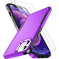 thumbnail image 1 of SPIDERCASE Diseñado para iPhone 12/iPhone 12 Pro, [protección contra caídas de grado militar de 10 pies] [con 2 protectores de pantalla de vidrio templado] Funda protectora para iPhone 12/12 Pro (amar, 1 of 4