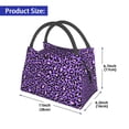thumbnail image 2 of Disketp Purple Leopard Bolsa Térmica Estampada, Bolsa Térmica Aislante para Almuerzo, Playa y Campamento, 2 of 6