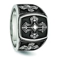 thumbnail image 5 of Primal Steel Stainless Steel Antiqued Cross Ring, 5 of 10