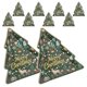 thumbnail image 3 of 10 platos de papel navideños desechables de árbol para aperitivos, postres y vajilla de fiesta de invierno, color verde y dorado, 3 of 7