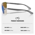 thumbnail image 5 of Ray-Ban RB3737 CHROMANCE POLARIZED Rectangle Shaped Sunglasses for Men & Women - Includes Official Rayban Eyewear Kit - Ideal Formal & Casual Wear Sunglasses - Green & Blue Lens, 5 of 7