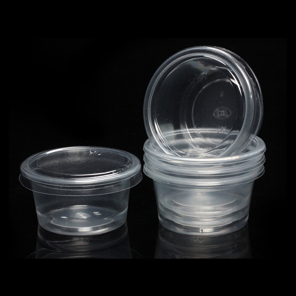 30pcs/Set 30ml Disposable Plastic Takeaway Sauce Cup Containers