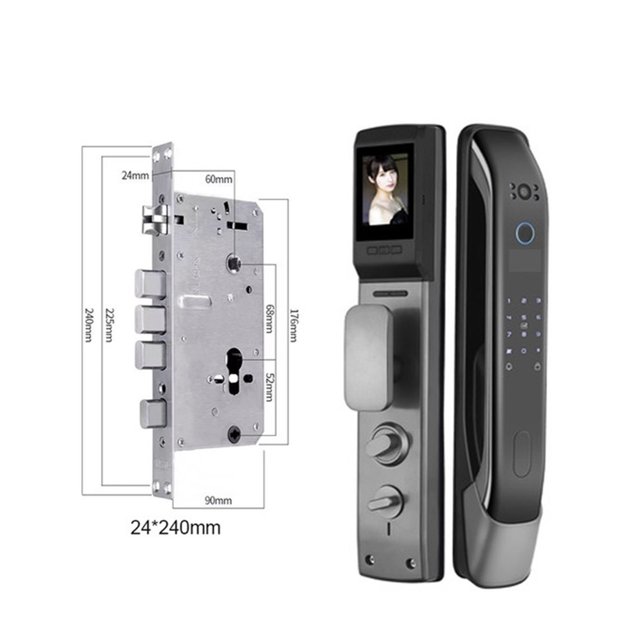 Door Lock, Digital Password Electronic Locks APP Remote Control Unlock Automatic Fingerprint Smart Door Lock With Camera ,Easy to Install