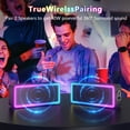 thumbnail image 4 of LED RGB Lights Bluetooth Party Speaker, 16W Portable Wireless Bluetooth Speaker w/HD Stereo, IPX6 Waterproof, 18H Playtime, Mic, TF Card, Mini Speakers for Home Garden Party Camping Travel, 4 of 9