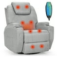thumbnail image 1 of Costway Rocker Fauteuil Inclinable 360 ° Pivotant Massage & Chauffage Canapé avec Télécommande, 1 of 10