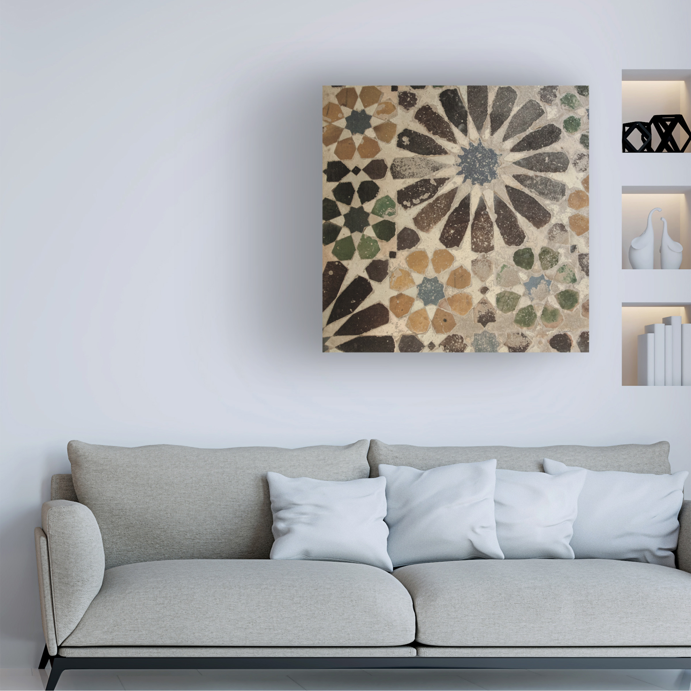 Trademark Fine Art 'Alhambra Tile III' Canvas Art by Sue Schlabach