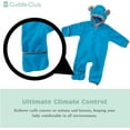thumbnail image 4 of Cuddle Club One Piece Romper Hooded Fleece Onesie Jumper for Baby, Bear Blue 4T, 4 of 6
