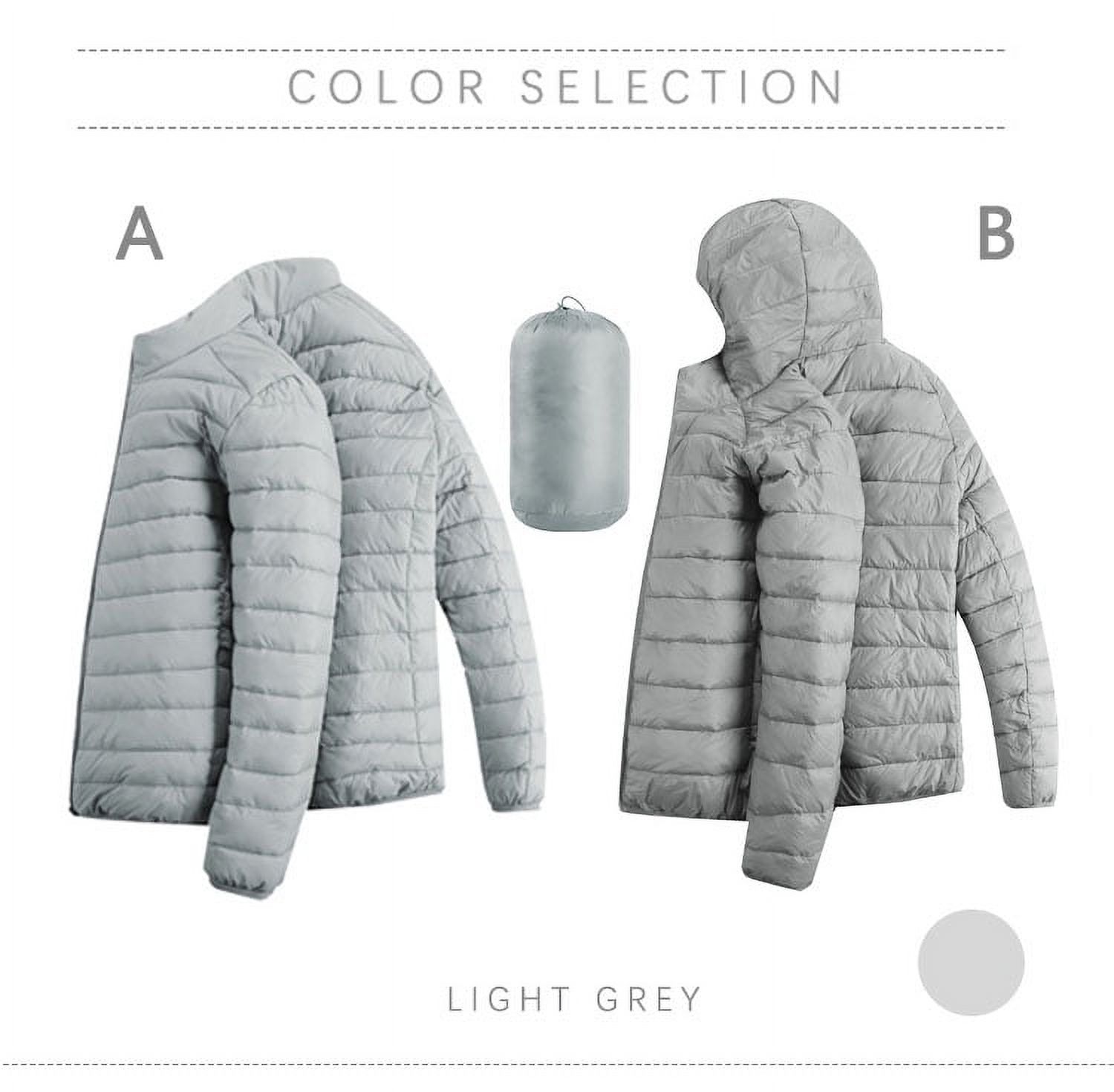 Packable Short Down Jacket Winter Puffer Coat Lightweight Quilted Down Parka Coat Hiking Outwear - image 3 of 4