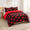 Black-Twin, variant on White-1 Queen 3-Piece Microfiber Bed-in-a-Bag Comforter Set with Red Lips Design