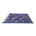 thumbnail image 2 of Ahgly Company Machine Washable Indoor Rectangle Oriental Blue Industrial Area Rugs, 5' x 7', 2 of 4
