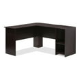 thumbnail image 1 of Pemberly Row Engineered Wood L-Shaped Desk with Bookshelves in Espresso, 1 of 5