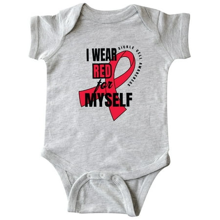 

Inktastic Sickle Cell Awareness I Wear Red For Myself Gift Baby Boy or Baby Girl Bodysuit