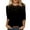 Black, variant on Women Sequin Top Casual 3/4 Length Sleeve Crewneck Sparkly Glitter Loose Fit Blouse Tees for Holiday Evening Party Lightweight Shiny Pullover Orange S
