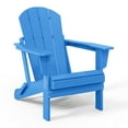 thumbnail image 5 of Polytrends  Laguna Weather Resistant Outdoor Patio Folding Adirondack Chair Pacific Blue Poly Synthetic Fiber, Plastic, 5 of 5