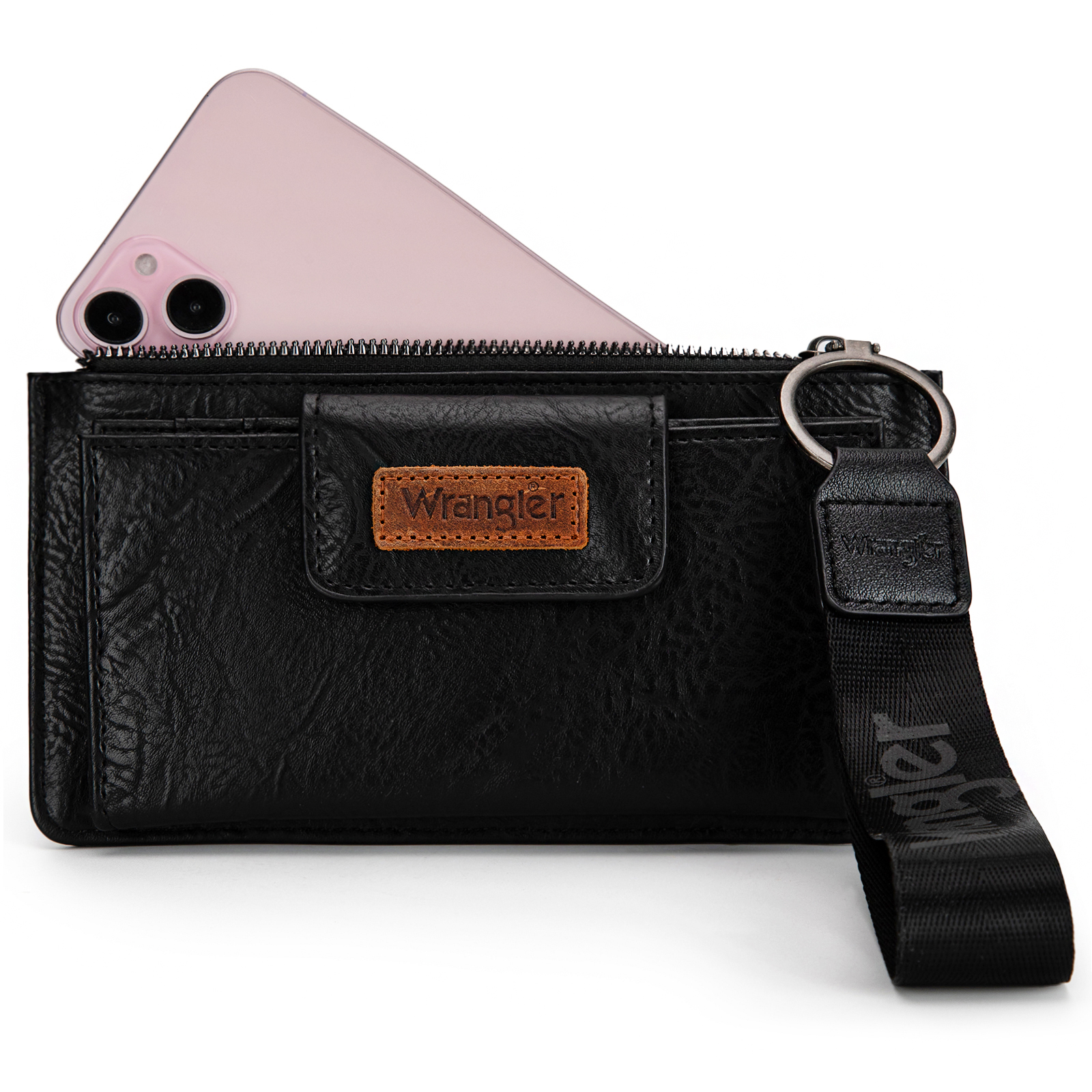 Montana West Wrangler Wristlet Wallet, Black photo 2