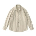 thumbnail image 2 of Zylanna Men's Button Down Shirts, Turndown Collar Long Sleeve with Pocket Plaid Casual Tops for Men Beige, 2 of 7
