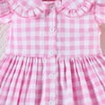 thumbnail image 5 of Adeawade Sundress For Girls 12-18 Months O Neck Toddler Fly Sleeve Plaid Dresses Party Dance Dress Adorable Outfits Pink, 5 of 6