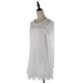 thumbnail image 4 of Fashion Womens Classic Chinese Collar Long Sleeve Lace Overall Dress White, 4 of 6