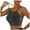 Black, variant on Women's Knit Padded Sports Bra - Racerback Spaghetti Strap, Nylon/Spandex, Push Up Support for Gym/Yoga/Fitness