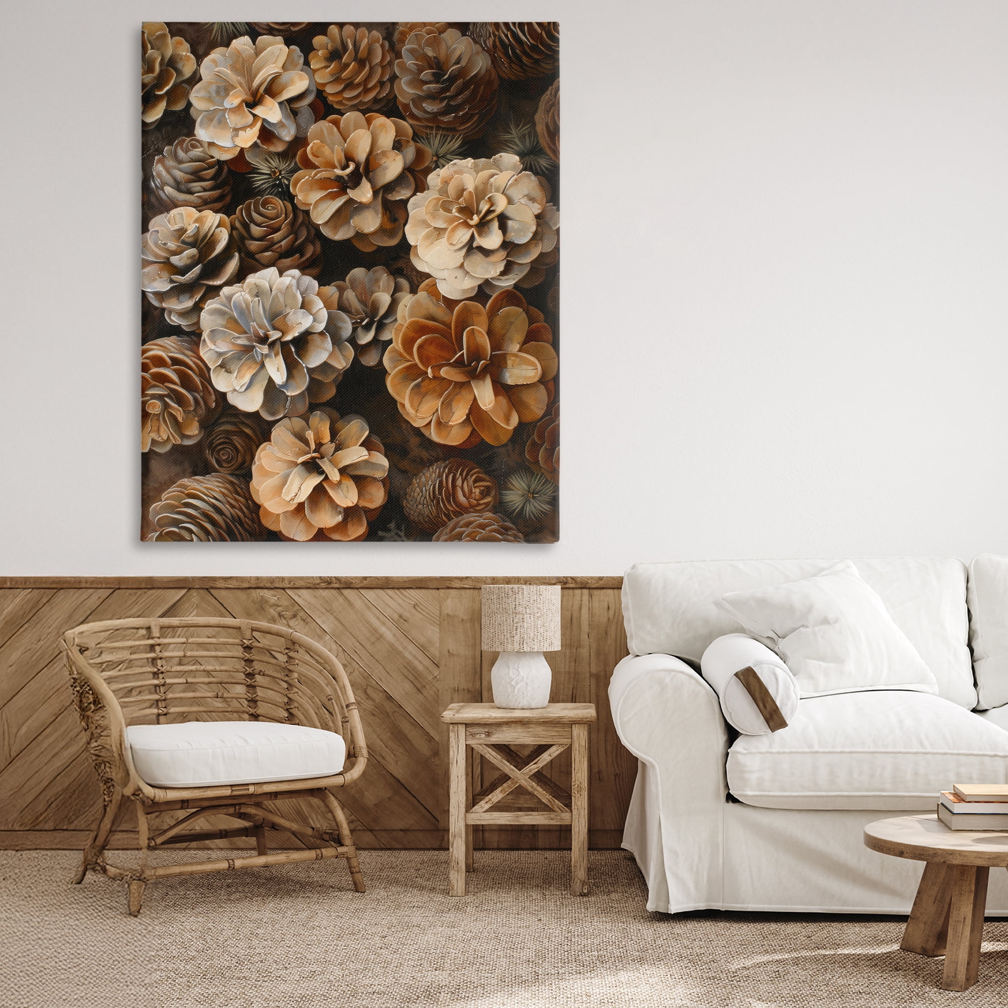 Stupell Industries Pinecone Arrangement Rustic Botanicals Canvas Wall Art, design by Creative Studio