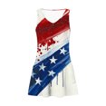 thumbnail image 4 of Youyipin womens dresses 4th of July Dress Women Summer Dresses 2025 Casual Sleeveless V Neck Flag Stars Stripe Tank Loose Sundress Pocket summer dresses for women 2025, 4 of 6
