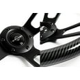 thumbnail image 2 of W-Power 13.5" Carbon Fiber Look Grip 6-Hole Black 3-Spoke Vintage Steering Wheel, 2 of 5