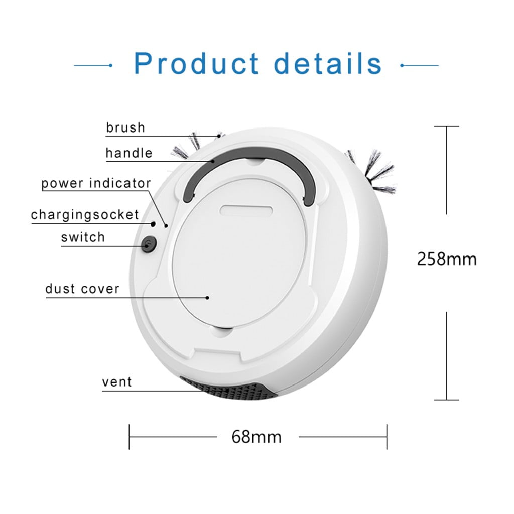 Wovilon Stick Vacuums Electric Brooms 1800Pa 3In 1 Smart Sweeping Robot Sweep Suction Drag Machine Wet And Dry Vacuum