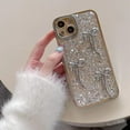 thumbnail image 4 of Luxury Bling Glitter 3D Bows Hard Phone Case Compatible with iPhone Case (Silver,iPhone 14 Pro Max), 4 of 6