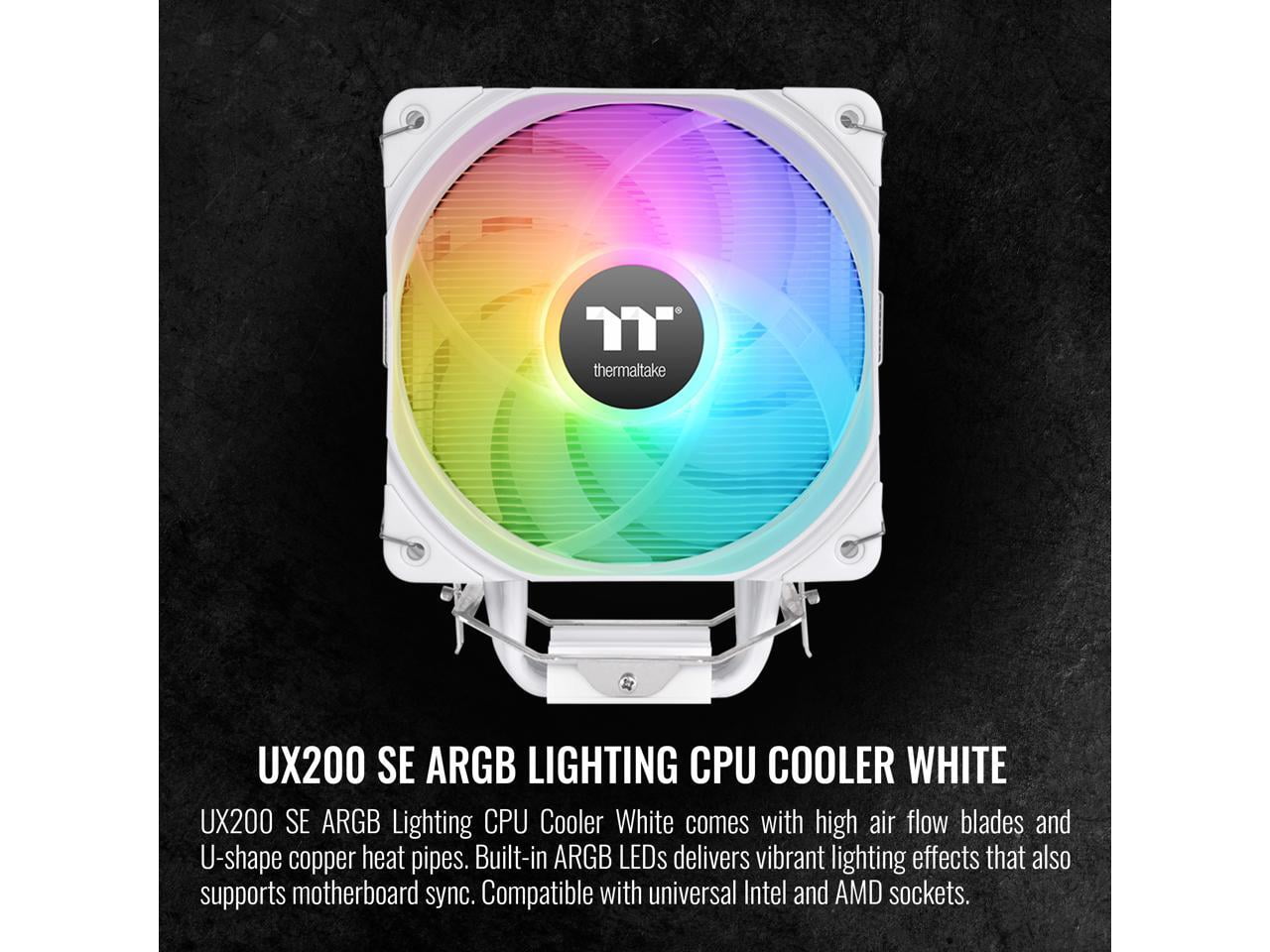 Thermaltake UX200 SE ARGB Lighting CPU Cooler White CLP116AL12SWA
