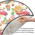 thumbnail image 3 of Coolnut Autumn Harvest Truck Christmas Tree Mats Waterproof Tree Skirt, Watercolor Pumpkin Xmas Tree Stand Tray Mat Floor Protector Pad for Holiday Party Decoration, 28.3", 3 of 6