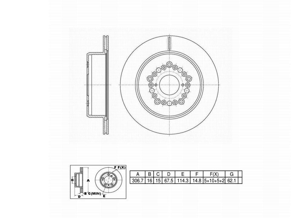 Winstop Brake Rotor, Rear WS233381, Lexus LS400 2000-1992