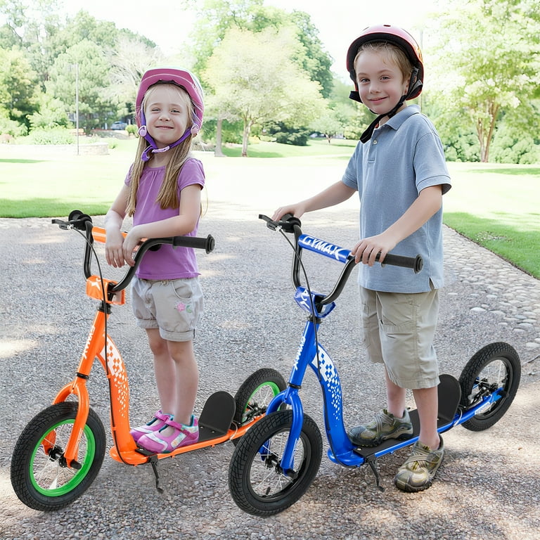 Gymax Kids Scooter w/ Adjustable Height Handlebar 12-Inch