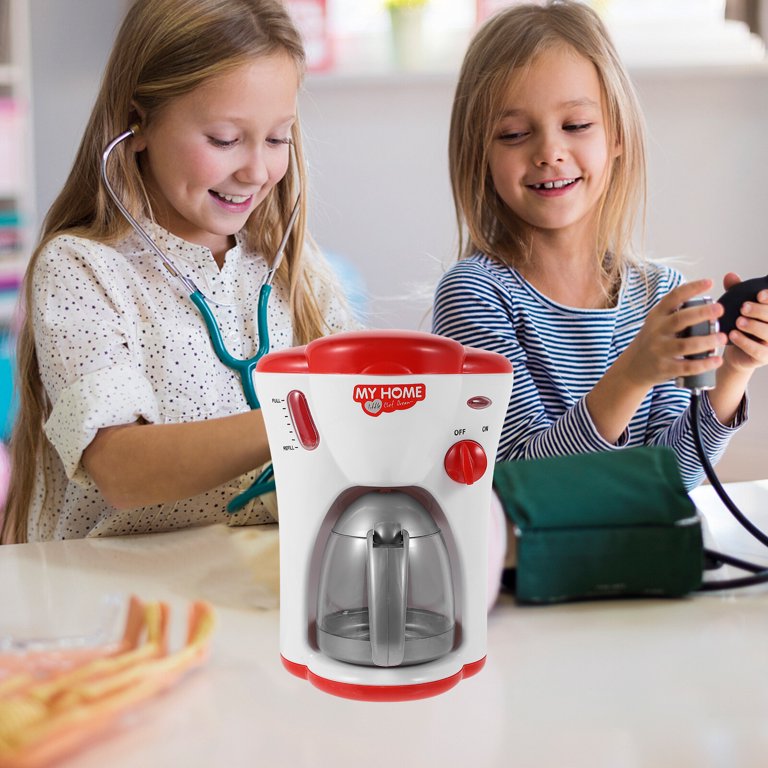 1pc Simulated Coffee Machine Creative Kids Play House Toy Chic Cooking Toy Red, Size: 16.50