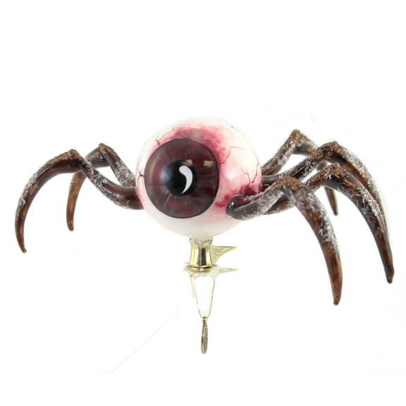Creepy Spider Eye Clip On - 1 Glass Ornament 5.75 Inch, Glass - Halloween Ornmament Bug Spooky 2020189