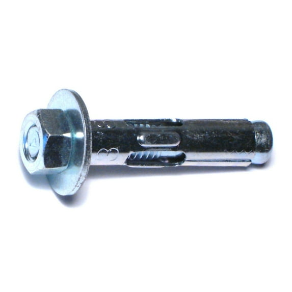 3/8"-16 x 1-7/8" Zinc Red Hex Nut Sleeve Anchors SLVANC-063 (50 pcs.)
