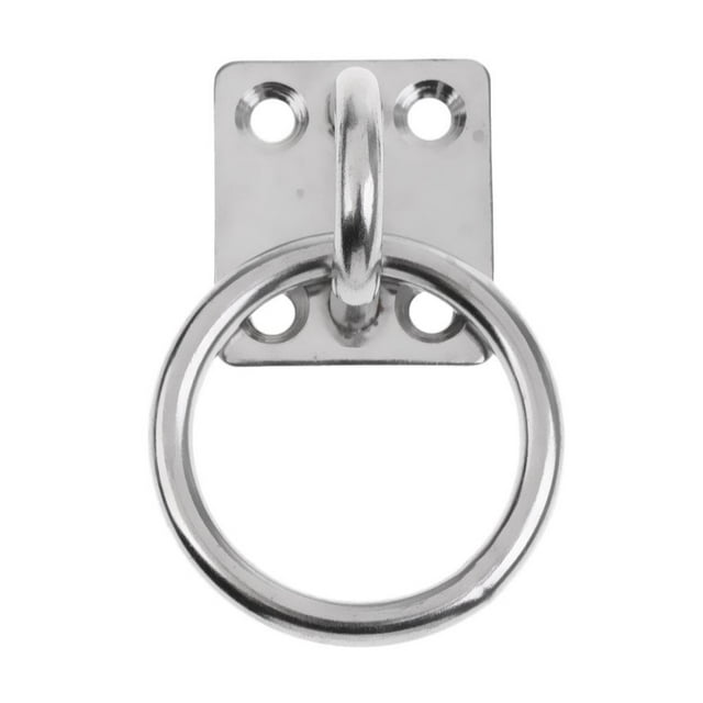 Placa de ojo de almohadilla de acero inoxidable de 5mm, 6mm, 8mm con accesorios de barco de yate de vela de sombra de anillo 8 mm Sharpla Placa de ojo cuadrada