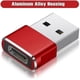 thumbnail image 5 of USB to USB C Adapter 3-Pack, Type C Female to A Male Charging Cable Converter Red, 5 of 5