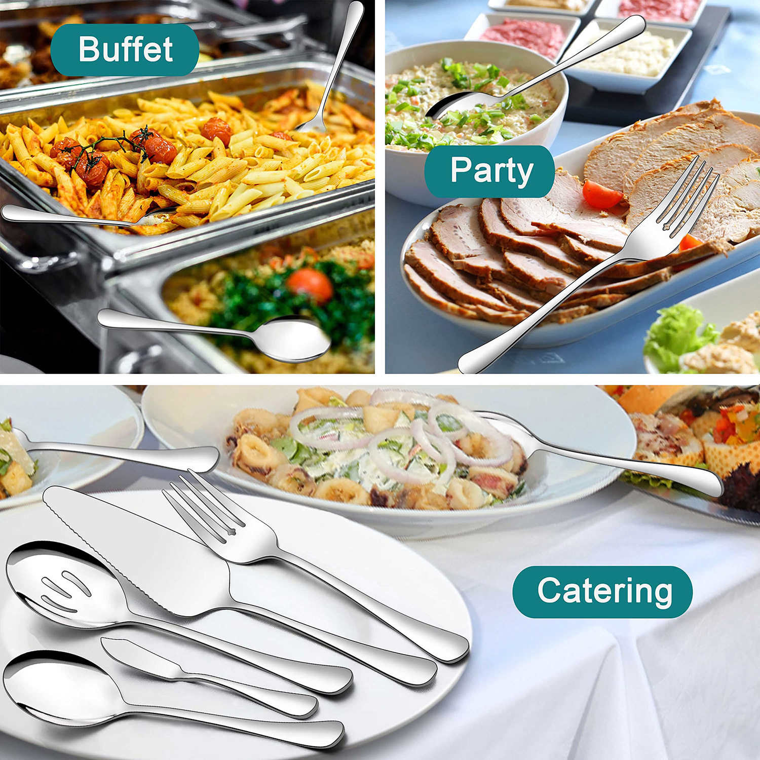 Vesteel 45-Piece Stainless Steel Flatware Set for 8 photo 5