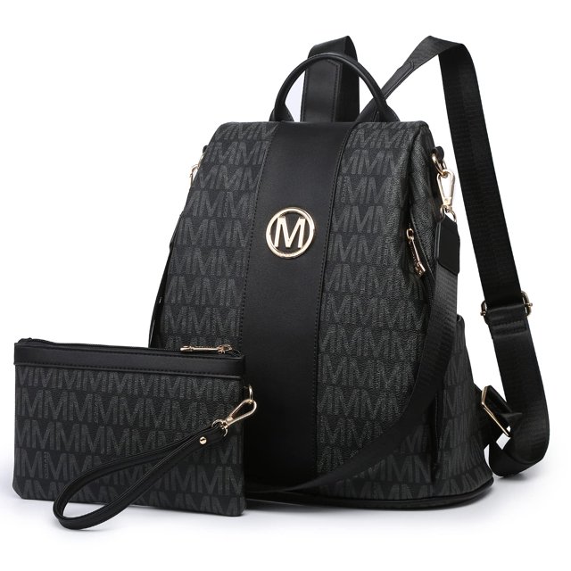 MKP COLLECTION Mochila de moda para mujer, bolso con múltiples bolsillos, mochila antirrobo, bolso de hombro de viaje, conjunto de 2 uds