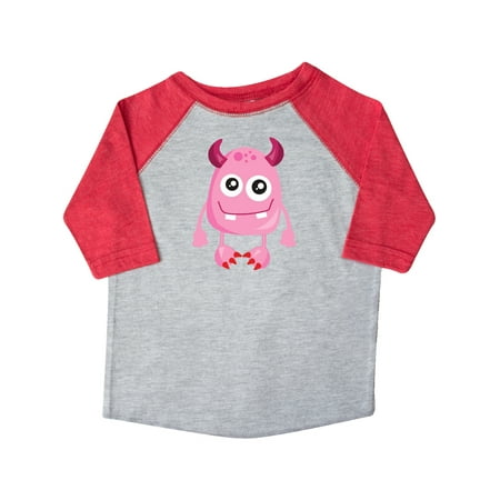 

Inktastic Cute Monster Smiling Monster Pink Monster Horns Gift Toddler Boy or Toddler Girl T-Shirt