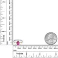 thumbnail image 6 of Gem Stone King 10K Two Tone Gold Pink Created Sapphire and Lab Grown Diamond Engagement Ring for Women | 1.10 Cttw | Oval 7X5MM | Gemstone September Birthstone | Size 9, 6 of 6