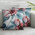 thumbnail image 3 of Chilfamy Throw Pillow Cover Blue Flower Watercolor Rose Floral Colorful Maroon Allover Decorative Pillow Case Home Decor Square Pillowcase, 3 of 5