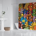 thumbnail image 2 of Rustic Farmhouse Floral Shower Curtain 72x72, Quick-Dry Polyester, Country Bloom and Wildflower Design, 2 of 5