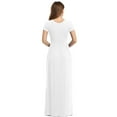 thumbnail image 4 of Asklazy Women's Short Sleeve Loose Plain Maxi Dresses Casual Long Dresses with Pockets,US Size,White,XL, 4 of 11