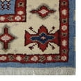 thumbnail image 5 of Rugsotic Carpets Hand Knotted Afghan Rugs Rectangle 8'x10' Blue White Silk-Wool for Indoor Use, 5 of 5